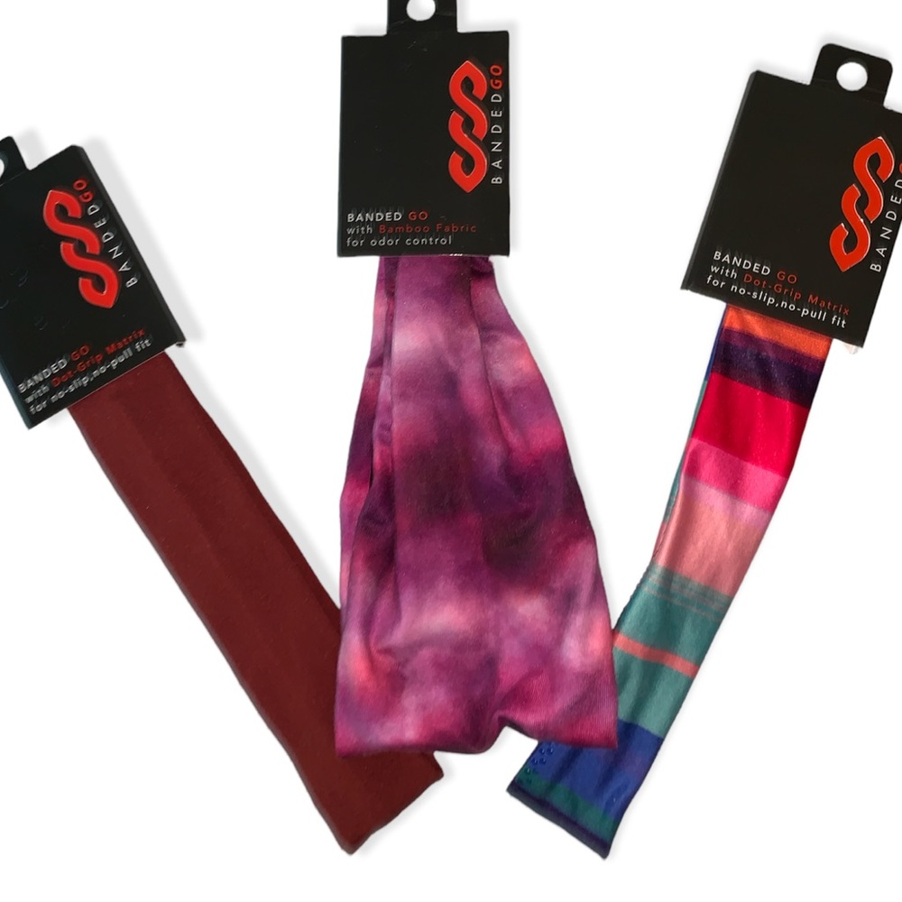 🆕 Bundle of 3 Banded GO Athletic Headbands